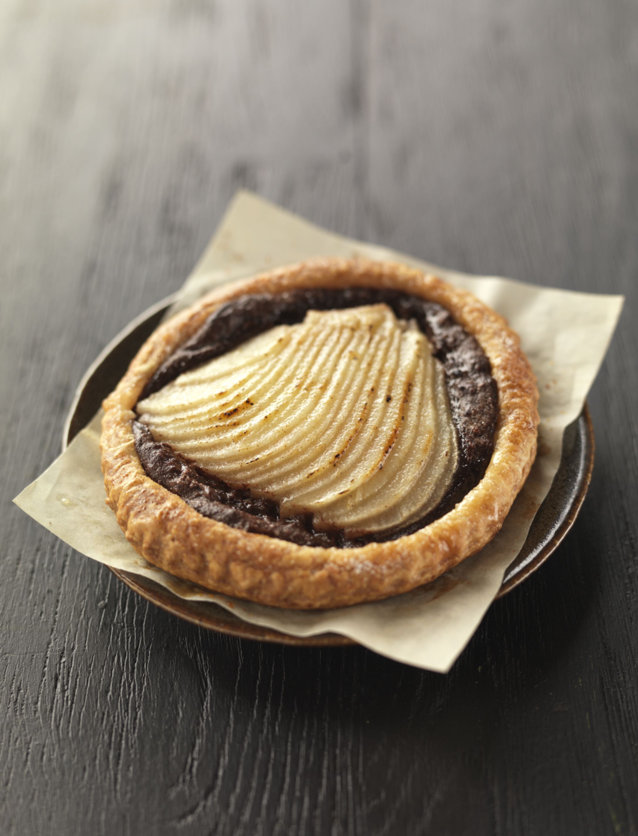 Fine amandine feuilletee poire chocolat