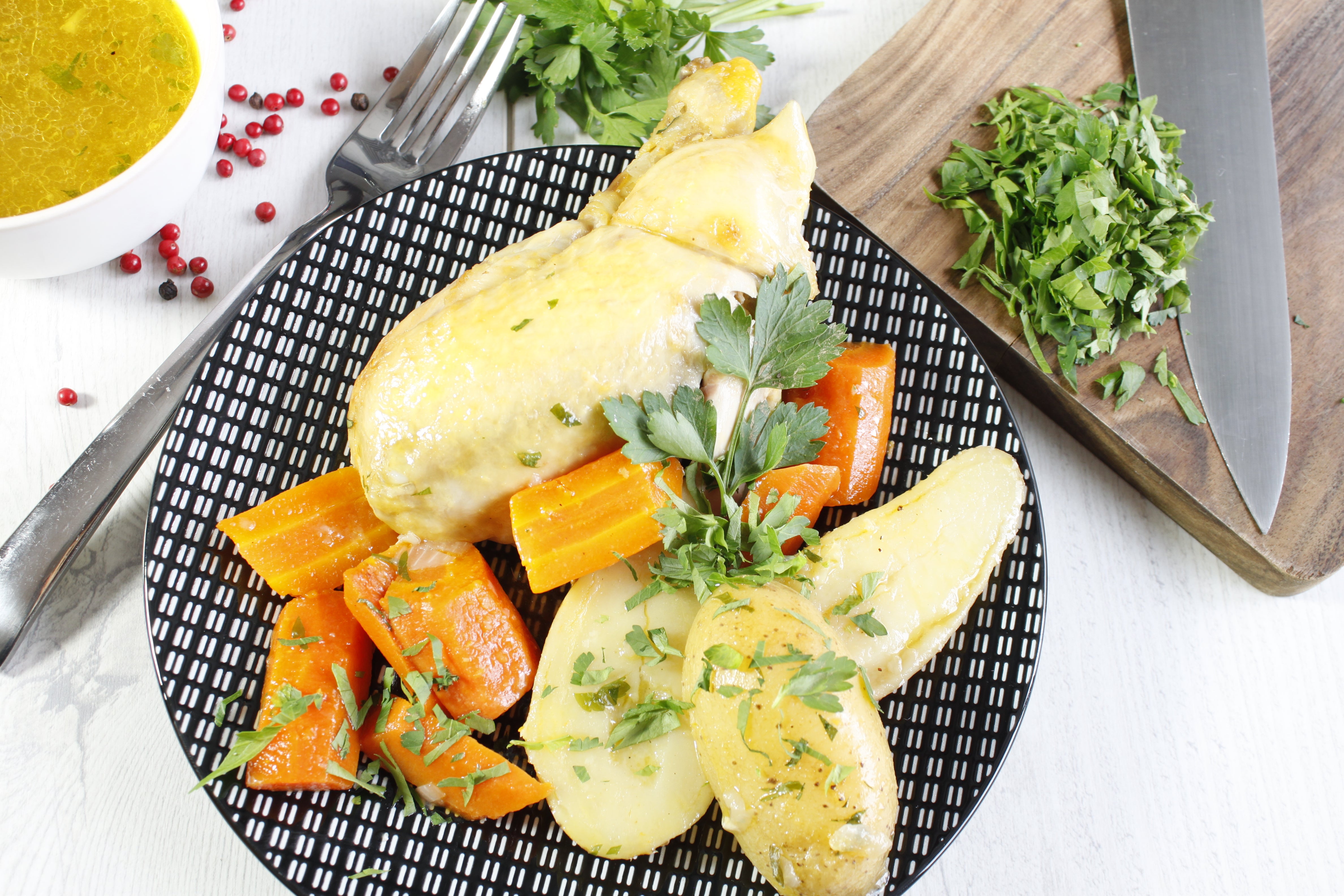 Poulet aux carottes et pommes de terre cookeo