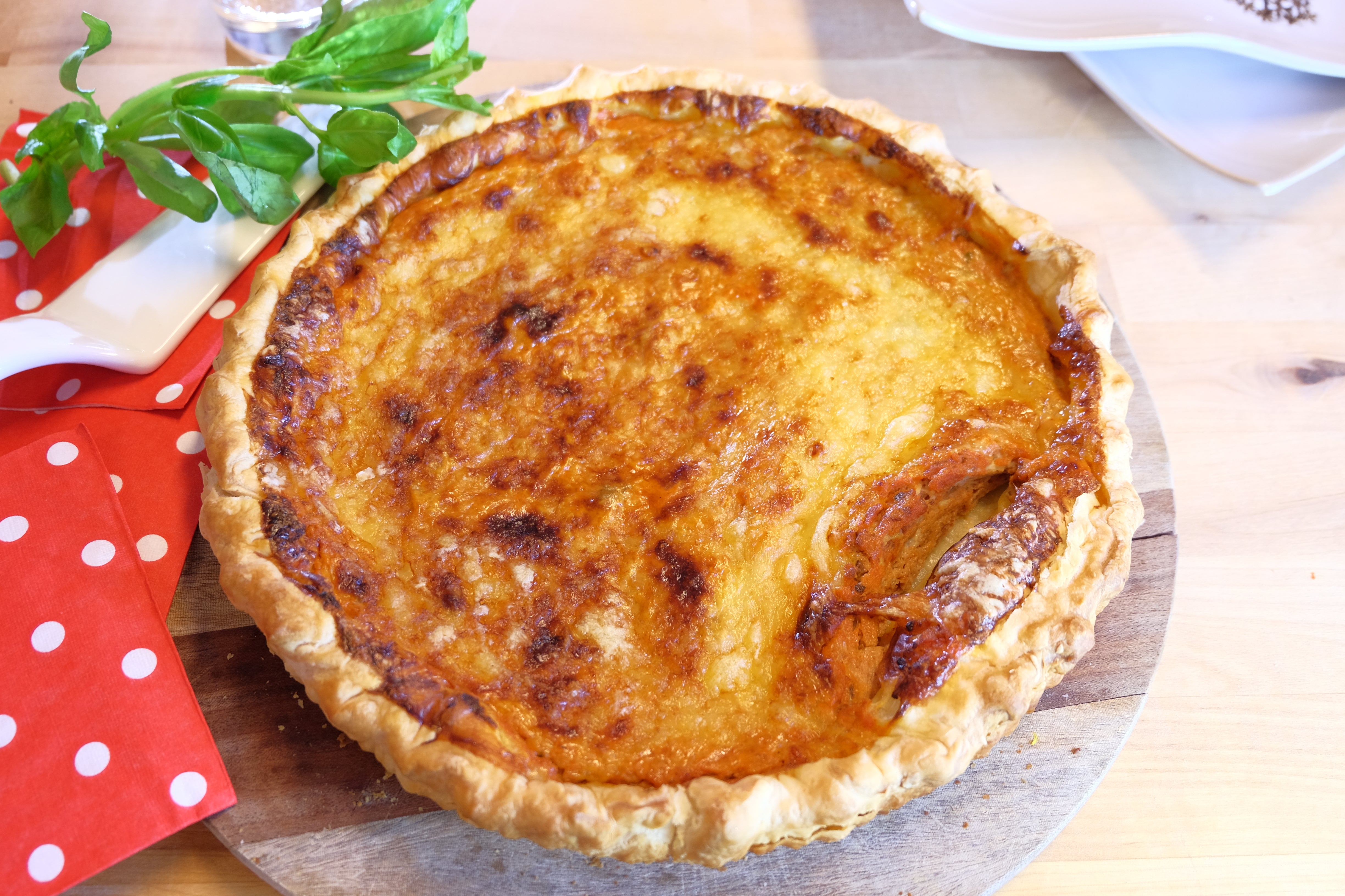 Quiche de reste de sauce