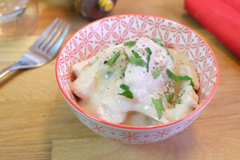 Escalopes de poulet à la crème Bio