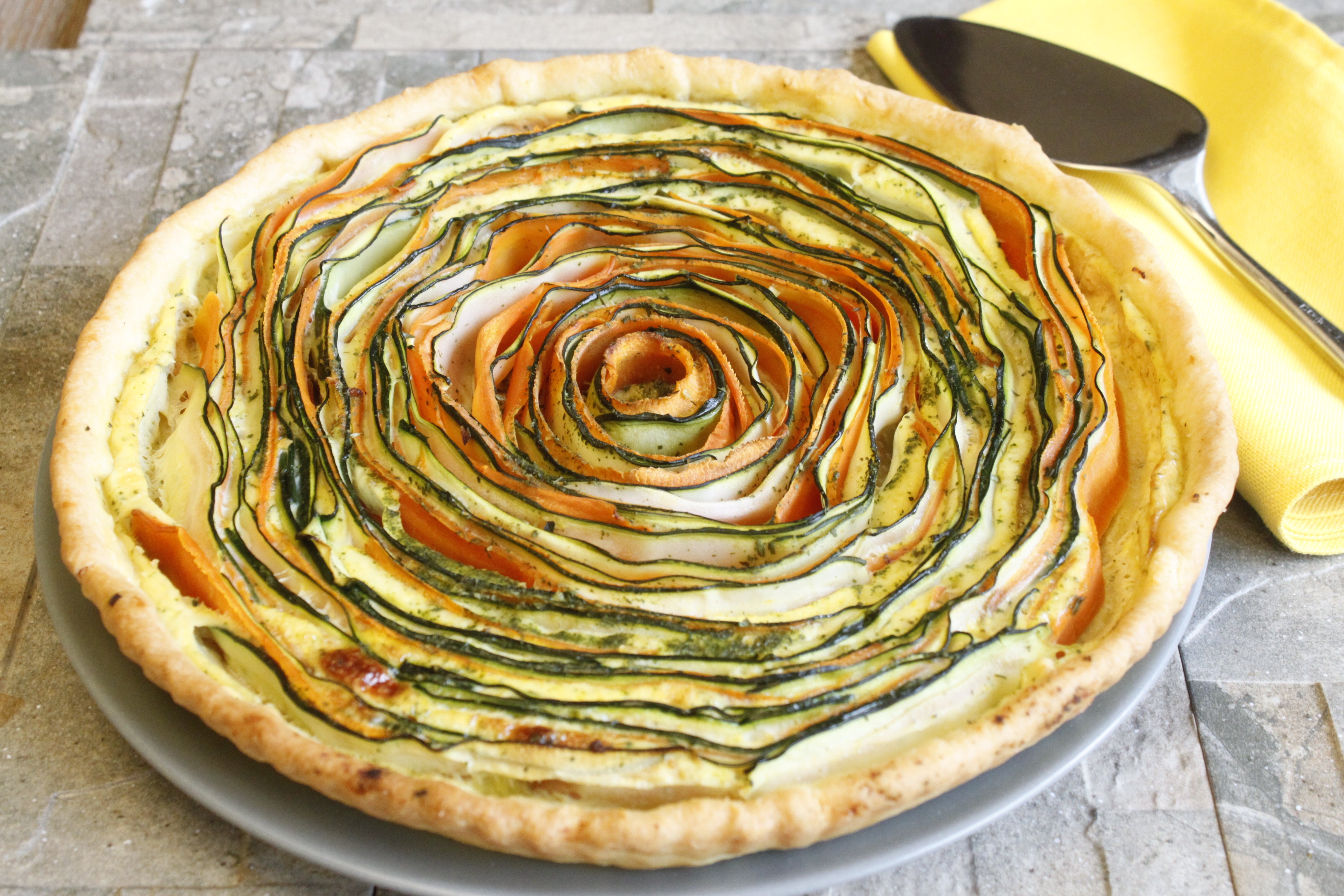 Tarte tourbillon carotte courgette