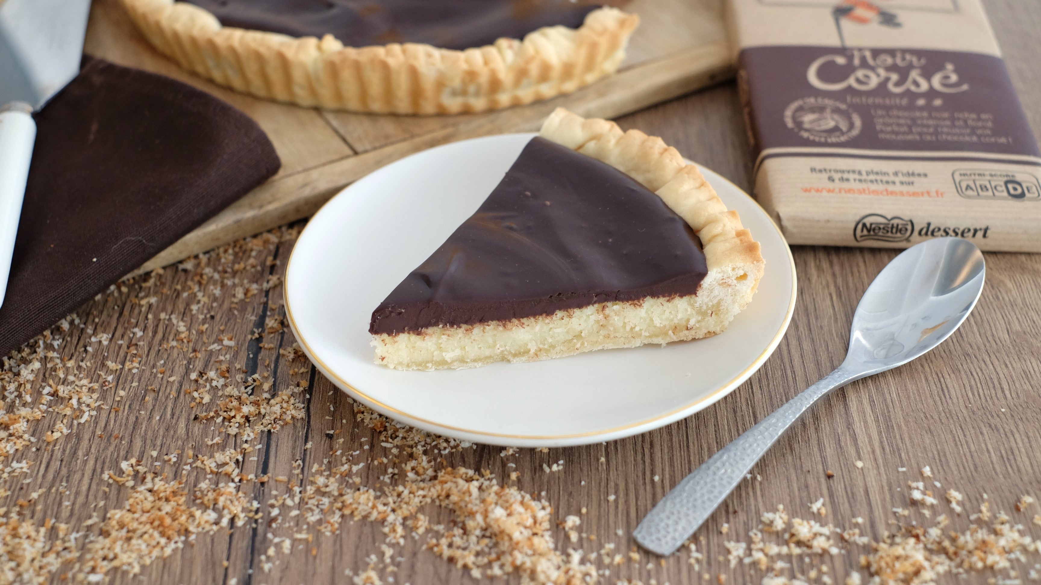 Tarte noix de coco et chocolat