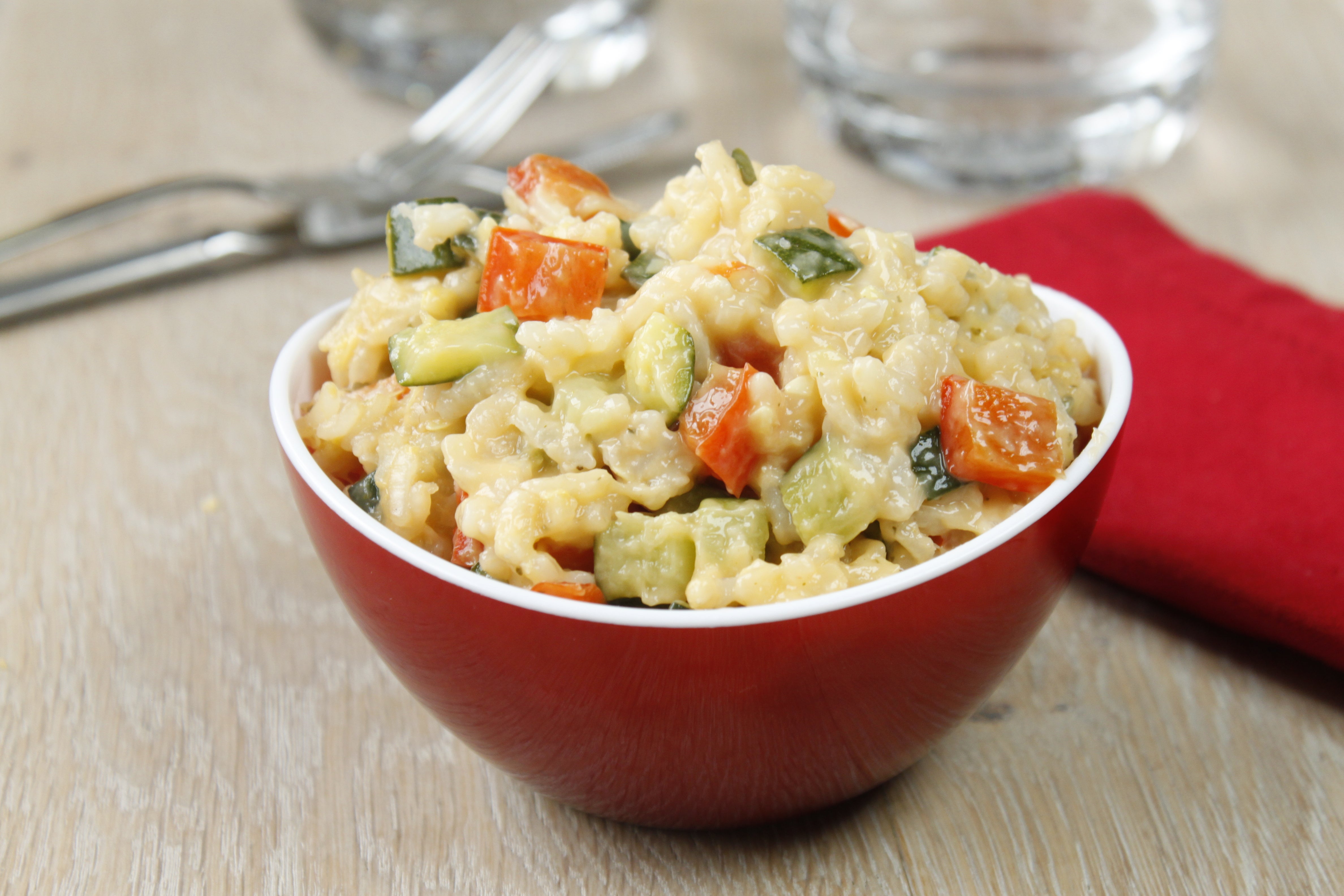Un risotto végétarien pour l'été à base de légumes du soleil !