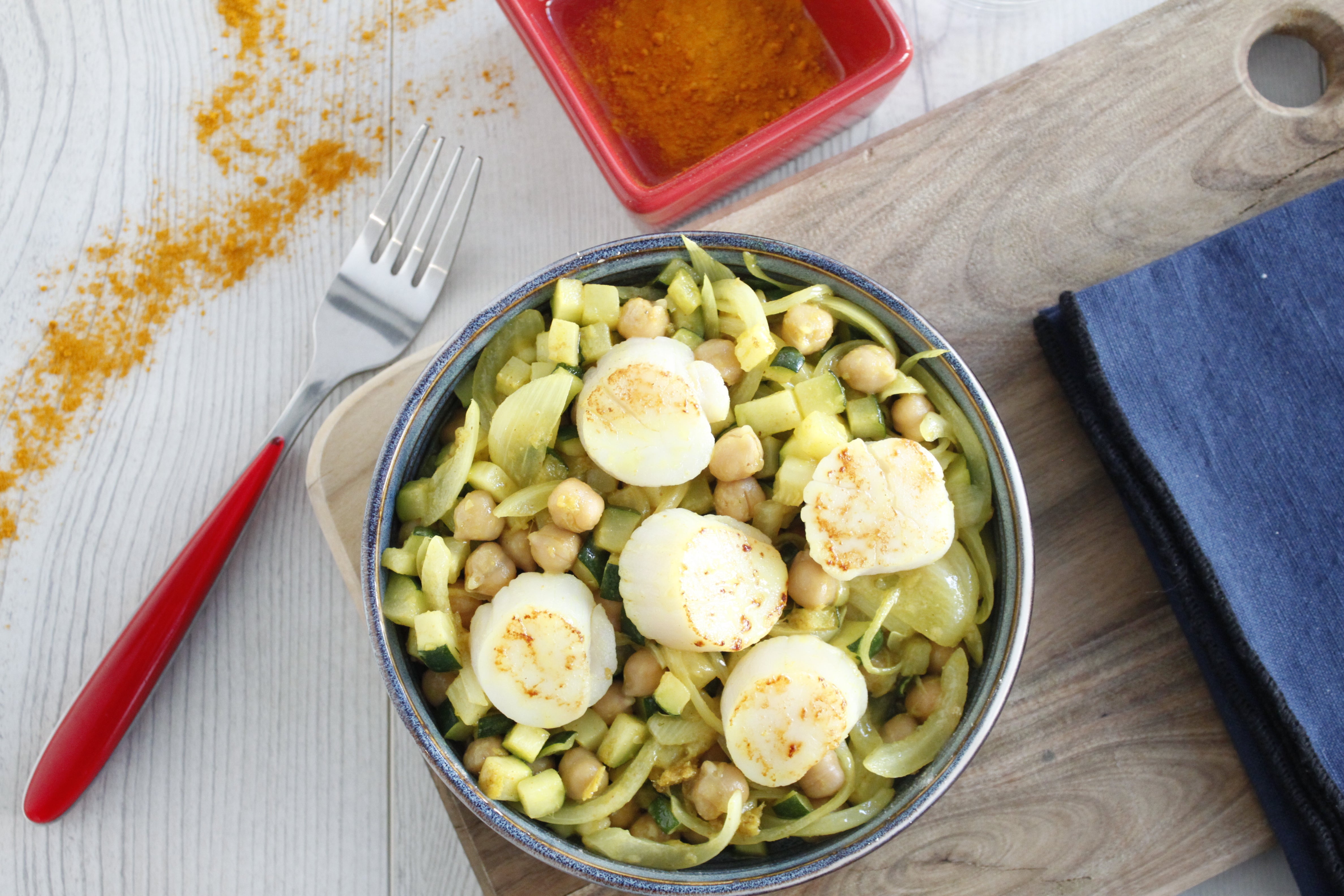 Cassolette de Saint Jacques aux épices