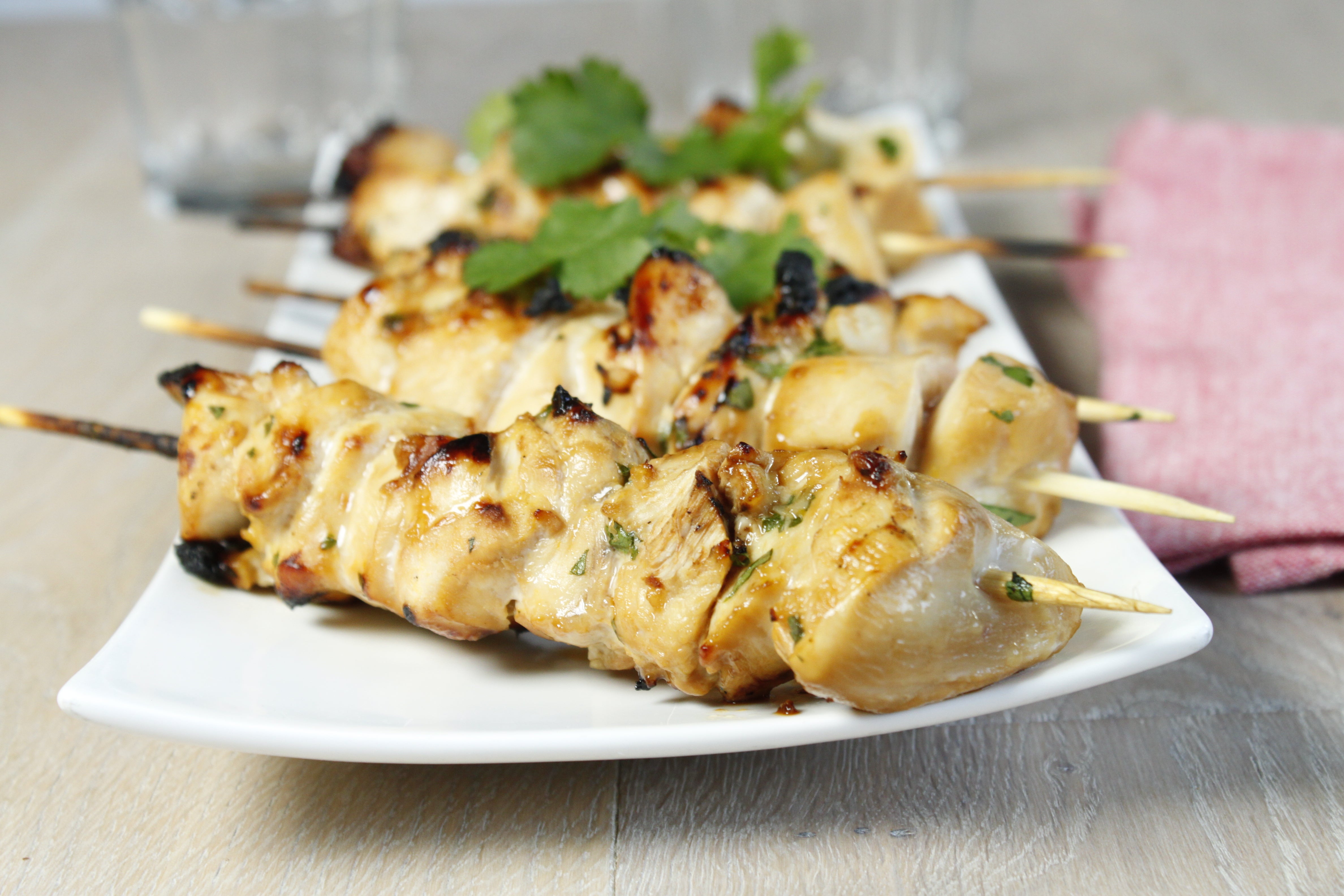 Brochettes de poulet marinées à l'Arôme