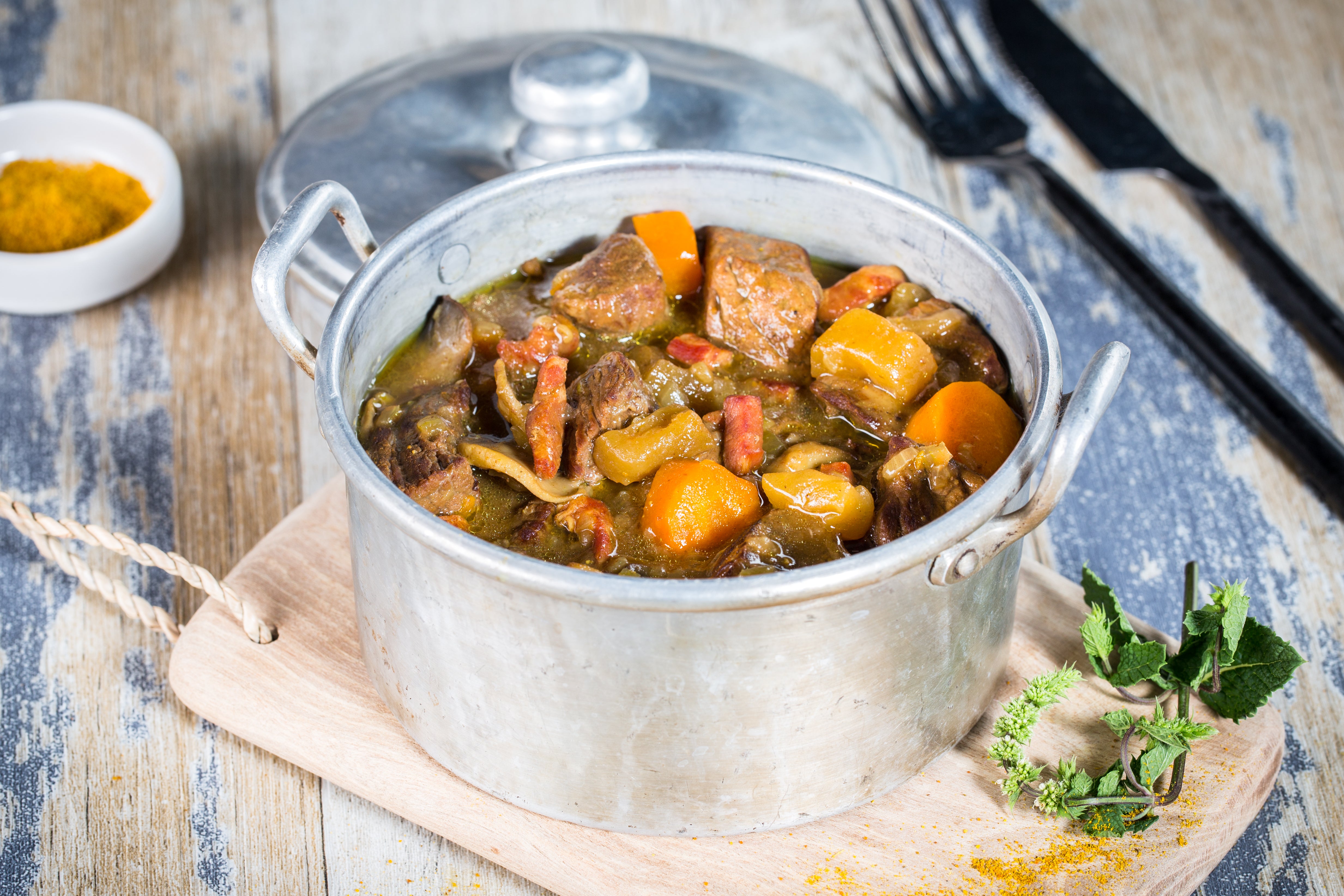 Boeuf Bourguignon à l'indienne Cookeo