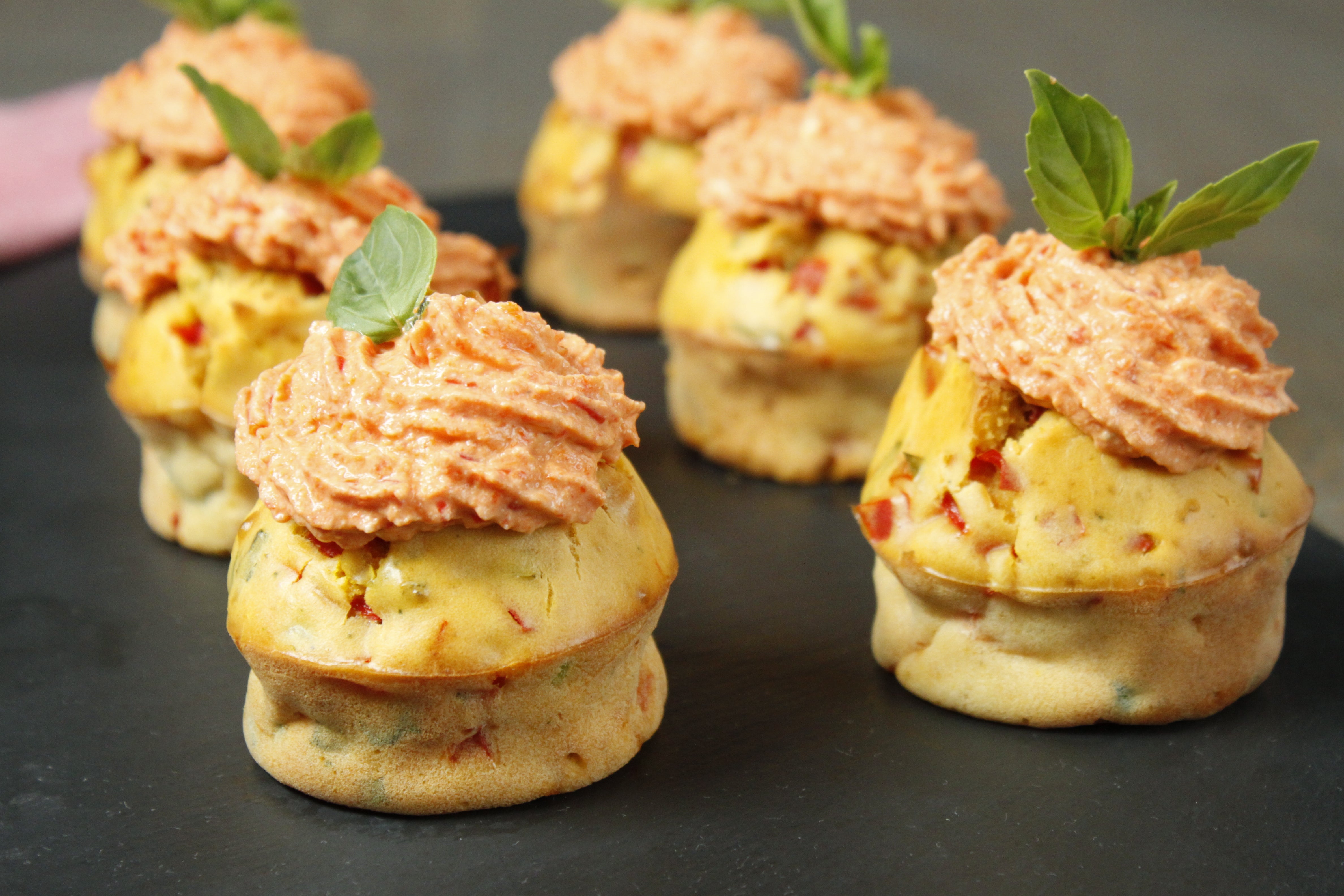 Cup cake ricotta poivrons