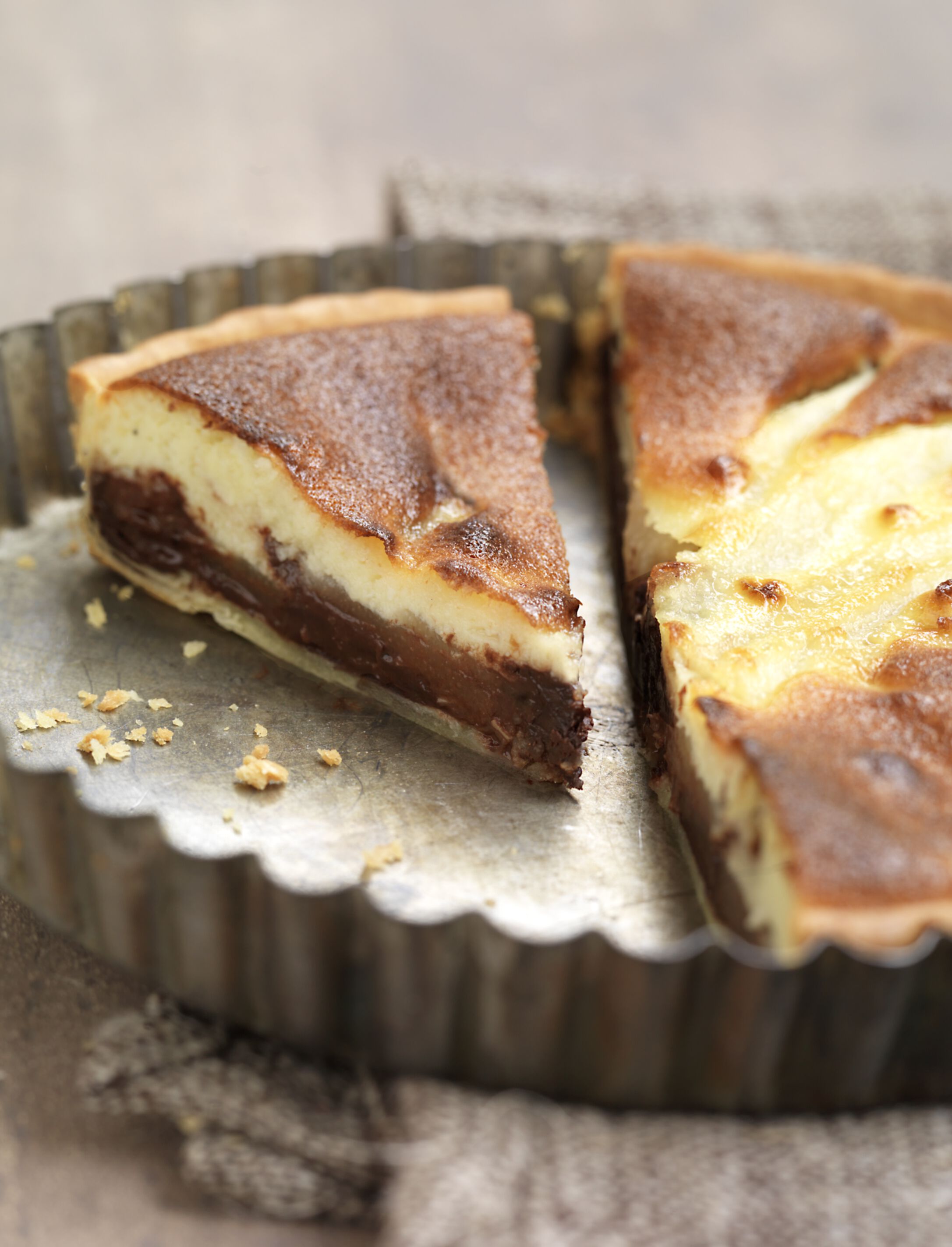 Tarte aux poires et au chocolat croquant