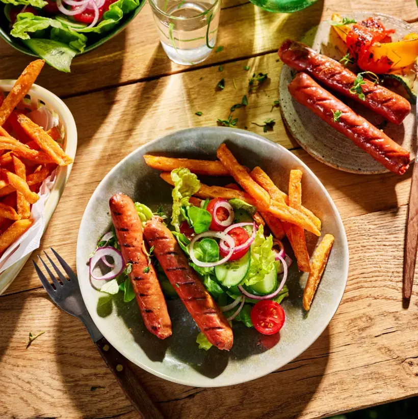 Sensational BBQ Epicée frites et salade composée