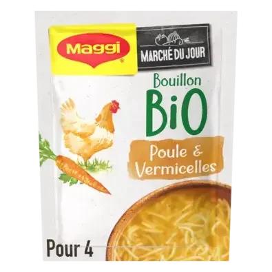 MAGGI BIO Soupe Bouillon Poule Vermicelle 65g