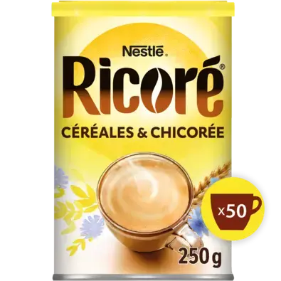 RICORÉ® aux céréales et à la chicorée solubles Boîte 250g