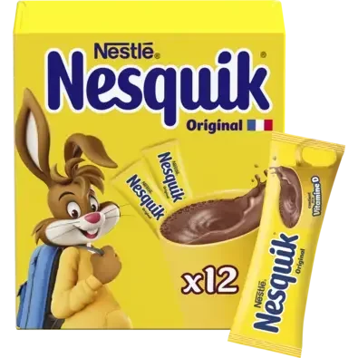 NESQUIK Poudre cacaotée 12 sticks de 13,5g
