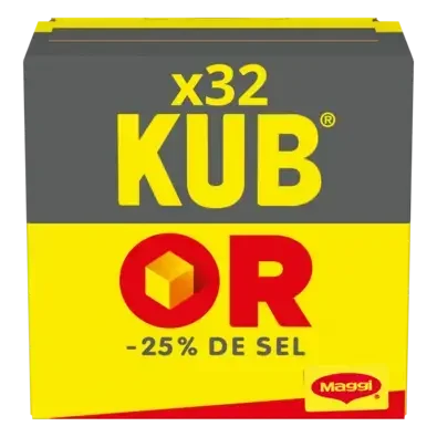 MAGGI KUB OR Bouillon Low Salt Carton 15x121.6g FR