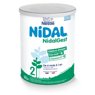 Nestlé Nidal Gest 2ème âge Lait Infantile formule épaissie - 800g