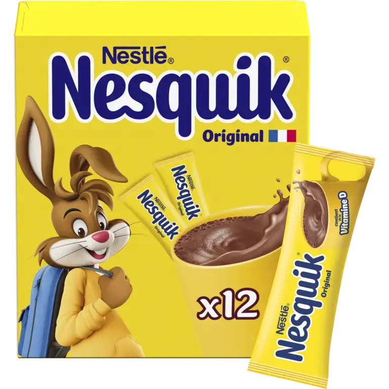NESQUIK Poudre cacaotée 12 sticks de 13,5g