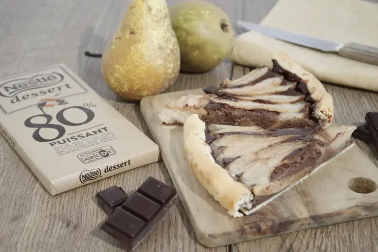 Tarte poire chocolat noir absolu
