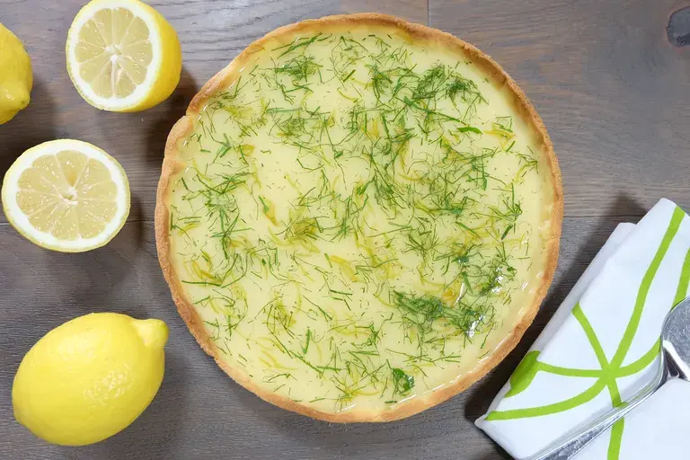 Tarte au citron et menthe