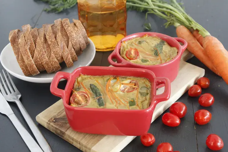 Clafoutis aux asperges et légumes printaniers