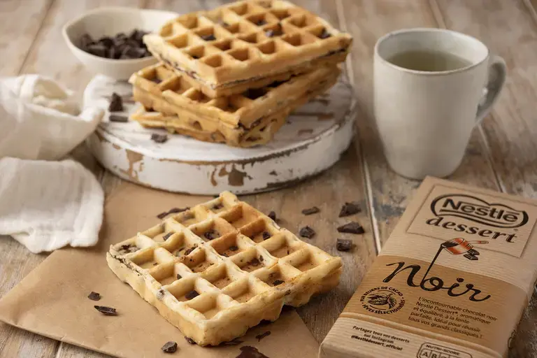 Gaufres aux pépites de chocolat