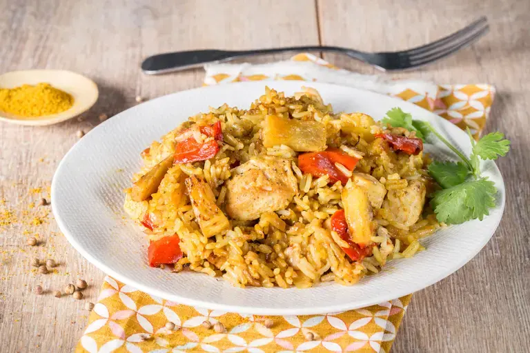 Riz exotique au poulet Cookeo