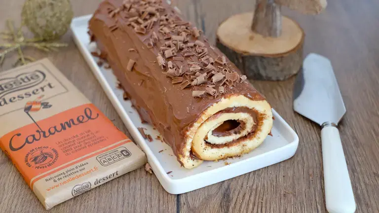 Buche au chocolat caramel