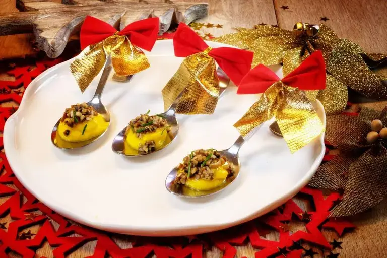 Crème de potimarron et champignons