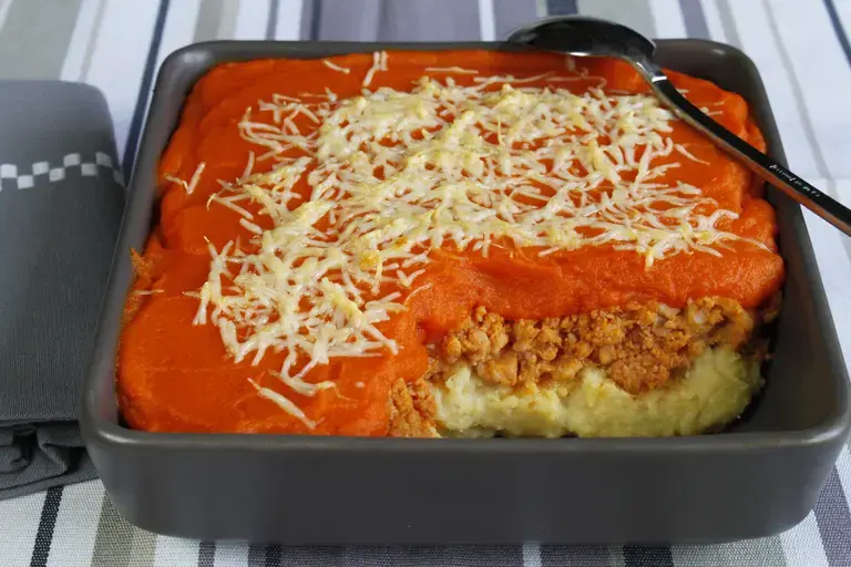 Hachis Parmentier carottes, pommes de terre et jambon