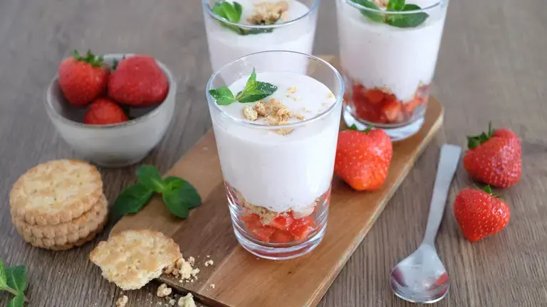 Mousse d'été façon tarte aux fraises