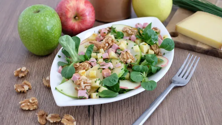 Salade pommes, Comté jambon