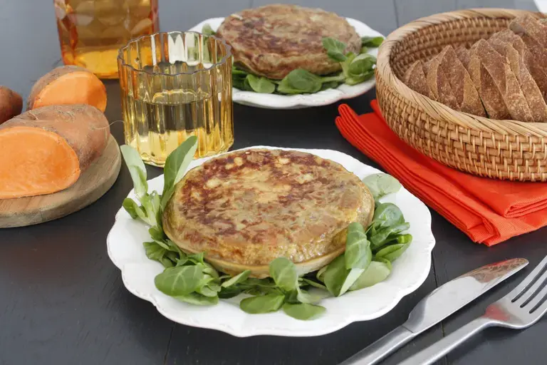 Mini tortillas de patate douce emmental