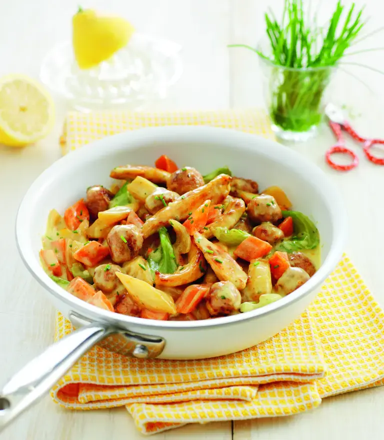 Poêlée de poulet façon poule au pot