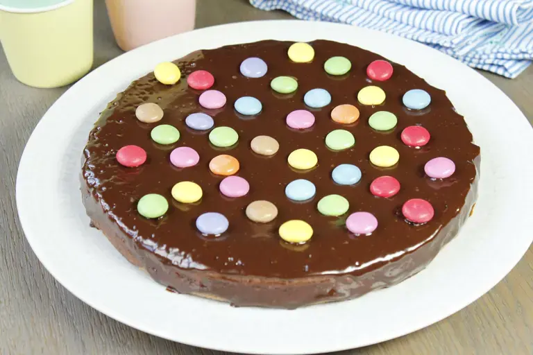 Moelleux au chocolat au lait et aux Smarties