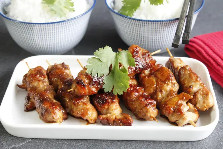 Brochettes de poulet façon yakitori