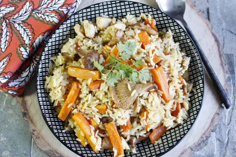 Riz au poulet et légumes Cookeo