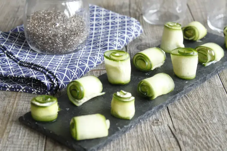 Roulés de concombre