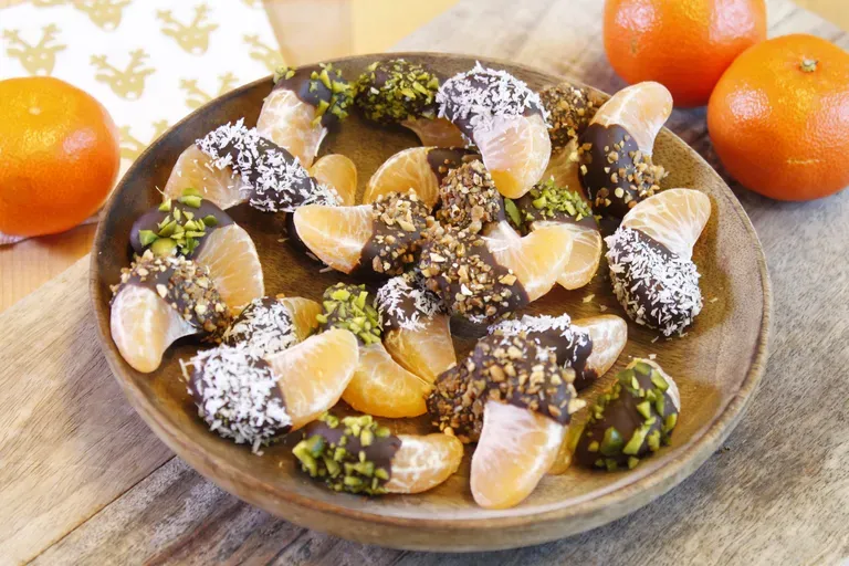 Clémentines au chocolat et fruits secs