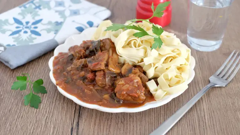 Sauté de porc aux champignons