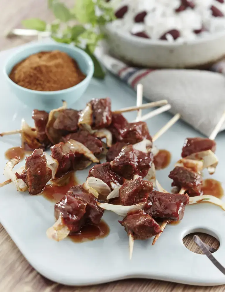 Brochettes de boeuf marinées à la mexicaine