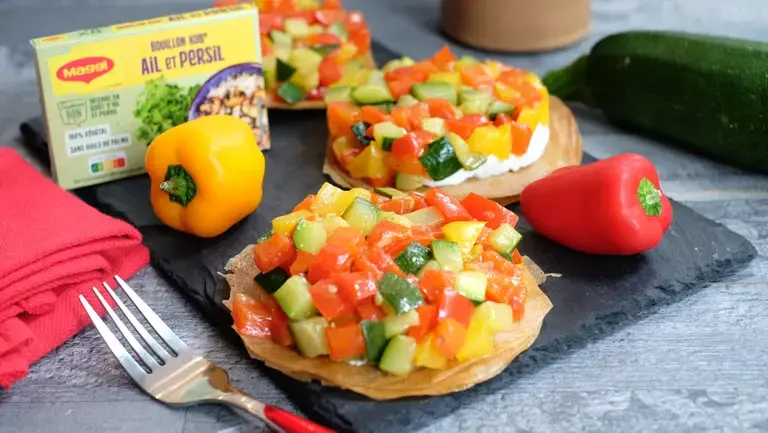 Tartelette aux légumes med
