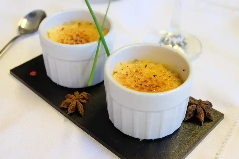 Crème brûlée de fêtes au saumon Cookéo