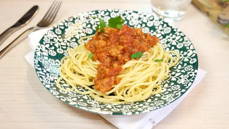 Spaghetti végétariennes façon bolognaise