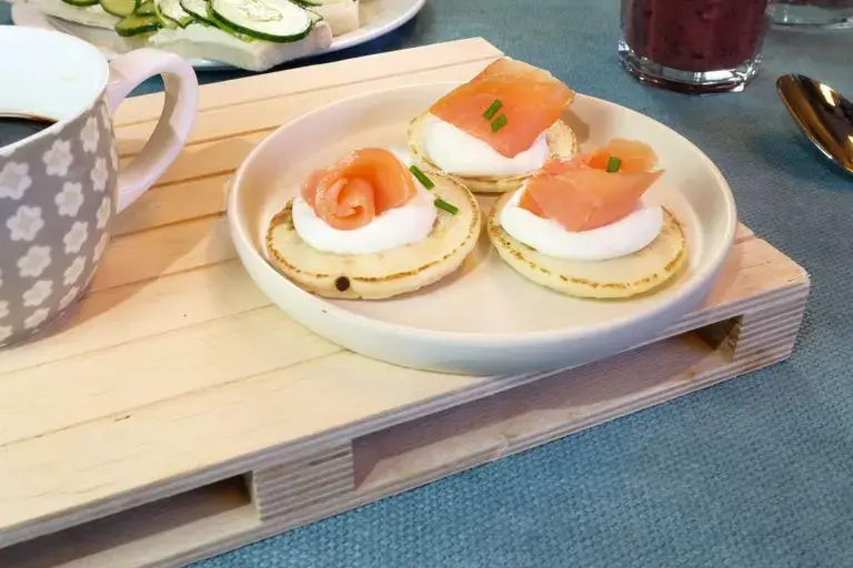 Blinis au saumon et aneth