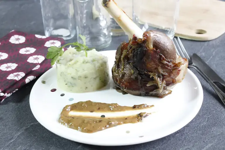 Souris d'agneau, purée de celeri