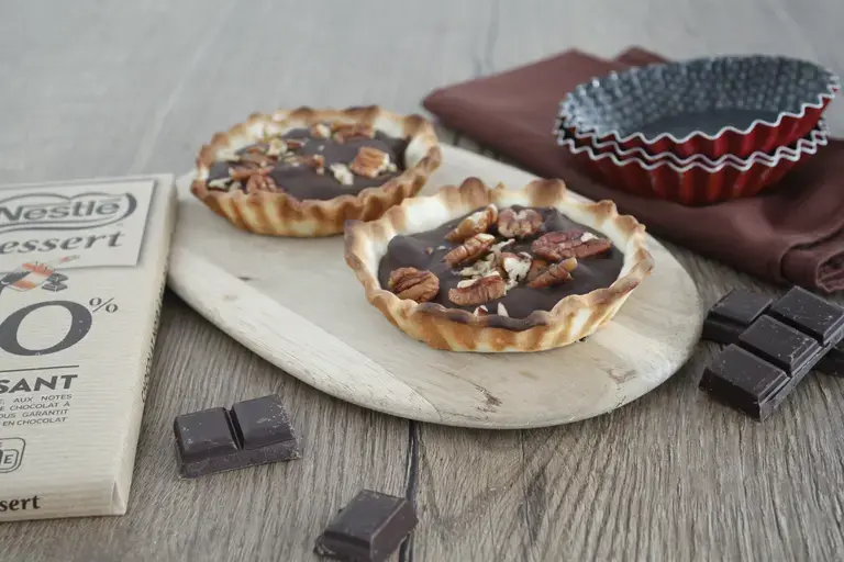 Tartelette chocolat 80% Noix de pécan