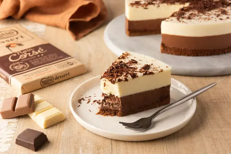 Gâteau trois chocolats