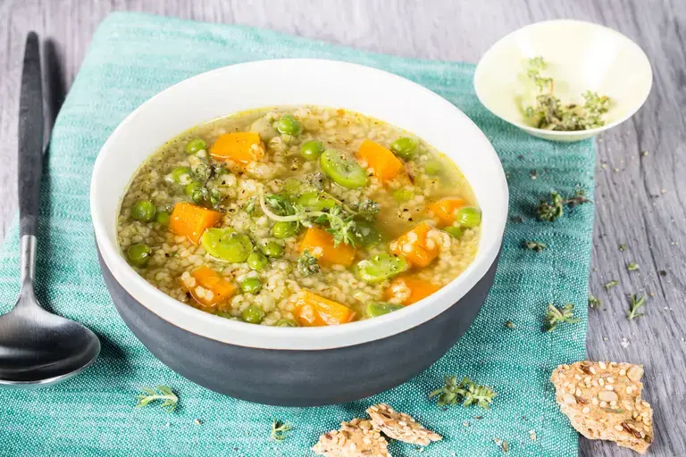 Soupe complète aux fèves et céréales Cookeo