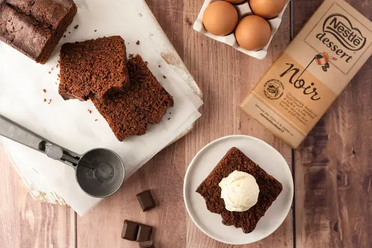 Moelleux au chocolat - glace vanille