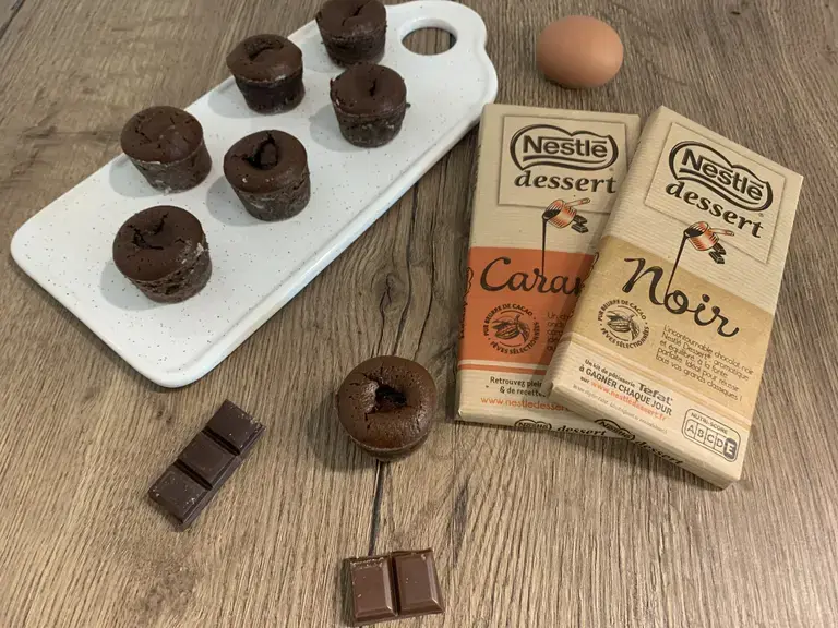 Mini coulants chocolat Noir et Caramel