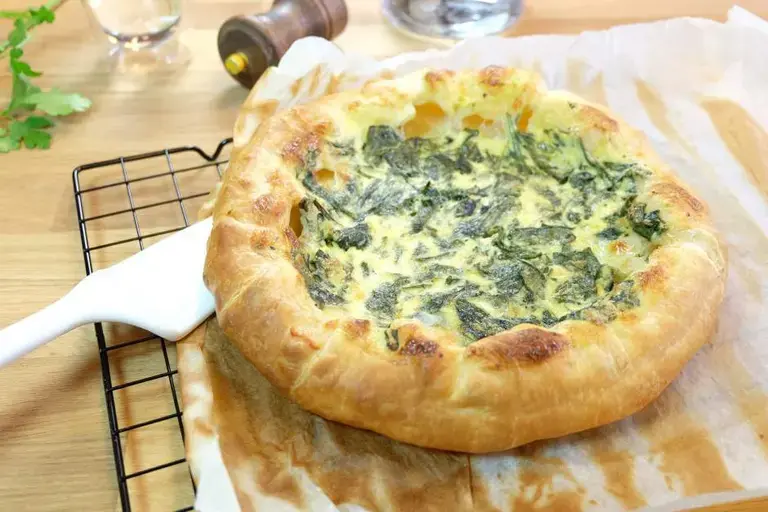 Quiche Cheezy aux épinards  Bio et sans moule