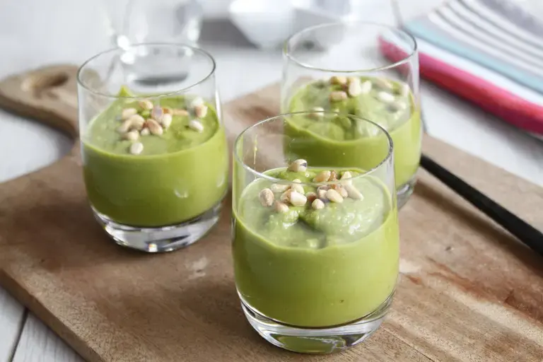 Soupe froide de petits pois